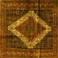 thumbnail image 1 of Ahgly Company Indoor Square Persian Yellow Traditional Area Rugs, 4' Square, 1 of 4