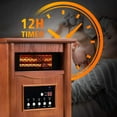 thumbnail image 2 of LifePlus Infrared Space Heaters for Home, Portable Wood Electric Quartz Heater with Remote Control Thermostat Energy Efficient for Inside Use, 2 of 8