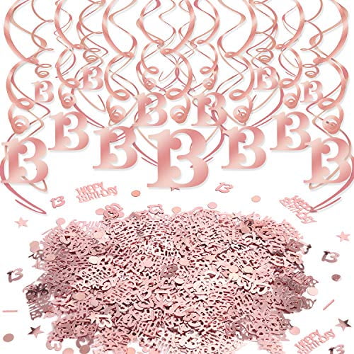 30pcs for Home Table Decor Birthday Party Favor Supplies 13 Happy Birthday Confetti Konsait Rose Gold 13th Birthday Decorations for Women and Girl Bday Decor 13th Birthday Hanging Swirls 30g 30pcs for Home Table Decor Birthday Party Favor Supplies 13 Happy Birthday Confetti Konsait Rose Gold 13th Birthday Decorations for Women and Girl Bday Decor 13th Birthday Hanging Swirls 30g