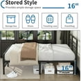 thumbnail image 5 of Lutown-Teen 16 Inch Full Size Bed Frame with Headboard and Footboard, Classic Metal Platform No Box Spring Needed Heavy Duty Victorian Style Iron-Art Mattress Foundation/Under Bed Storage, 5 of 5
