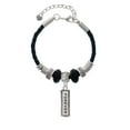 thumbnail image 2 of Delight Jewelry Silvertone Forever Big Sister Celtic Knot Leather Bead Bracelet, 7"+2" Extender, 2 of 4
