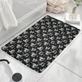 thumbnail image 3 of Black Cartoon Unicorn Floral Flannel Non Slip Door Rugs,Washable Door Mats Indoor,Decorative Door Mats,Dirt-Resistant and Absorbent Doormat for Entrance,Bedroom,Kitchen,Bathroom,23.5"x16", 3 of 5
