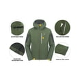 thumbnail image 3 of Little Donkey Andy Men's Softshell Jacket with Hood, Fleece Lined Winter Jackets for Hiking, Windproof Water-resistant (Dark Green XL), 3 of 7