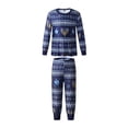 thumbnail image 1 of TSEXIEFOOFU Christmas Family Matching Pajamas Printed Striped Long Sleeve Tops and Stretch Casual Pants Sleepwear, 1 of 6