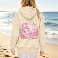 thumbnail image 5 of Vintage Hoodies for Womens Full Zip Up Drawstring Ocean Animal Print Casual Long Sleeved Hoodeded Pullover Trendy Cute Sweatshirt With Pocket, 5 of 7
