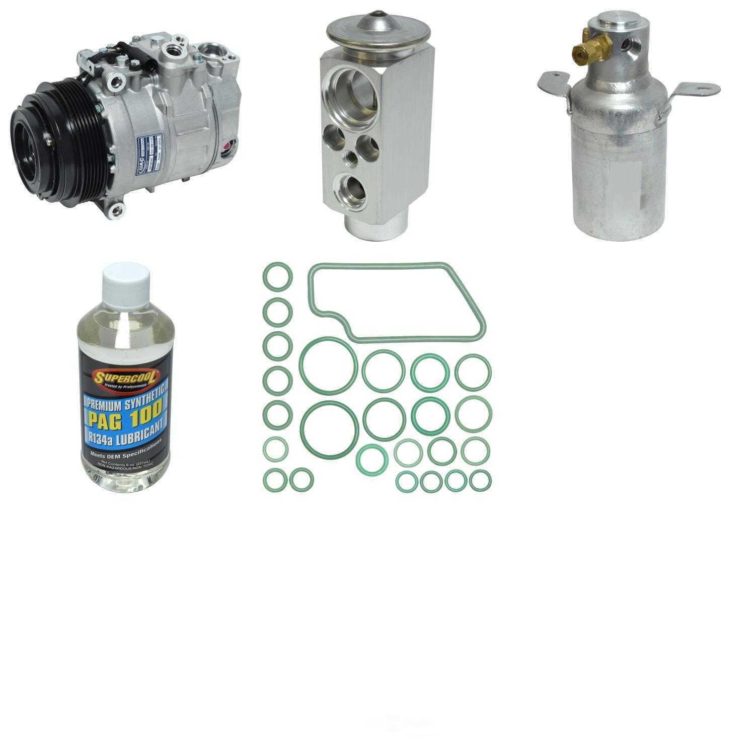 A/C Compressor and Component Kit -- Compressor Replacement Kit Fits select: 1998-2003 MERCEDES-BENZ CLK, 1999-2000 MERCEDES-BENZ C 230