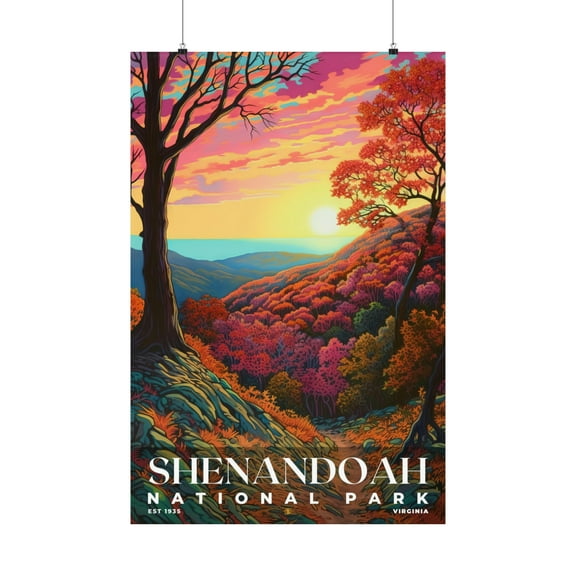 ELNEIT - Shenandoah National Park Poster, Unframed Matte Paper, S02