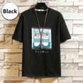 thumbnail image 2 of Camiseta con estampado de dibujos animados japoneses para hombre, camiseta holgada, transpirable, de talla grande, SummerWhiteL, 2 of 2