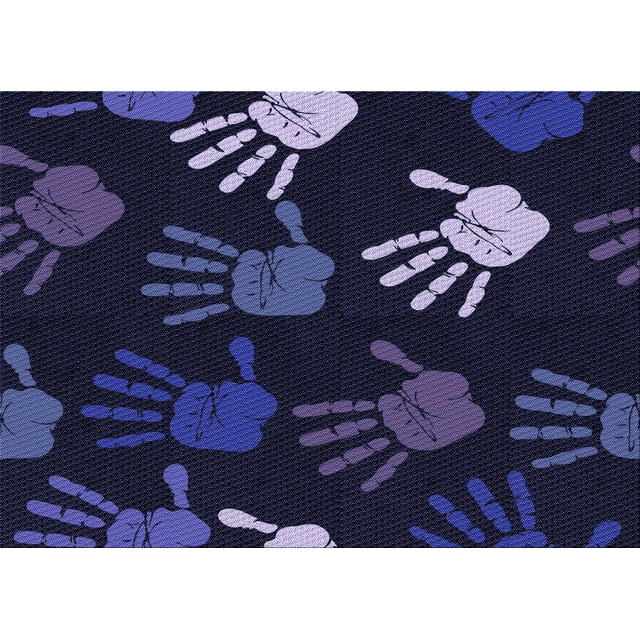 Ahgly Tapis Rectangulaire Lavable en Machine Intérieur Transitionnel Violet Pervenche Profond, 8 Pieds x 12 Pieds