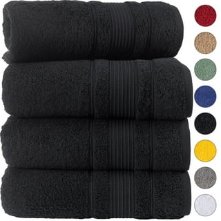 Black Hand and Bath Towels, Hand Towels, Custom Towels, Black, Black  Lattice, Black Bathroom, Black Towel, Quatrefoil Towel 