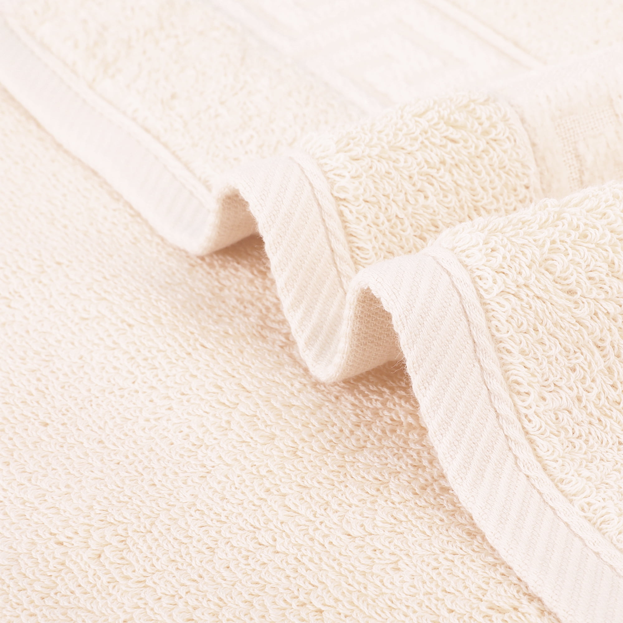 Unique Bargains 13" x 29" Solid Soft Absorbent Hand Towel Beige 4-Piece