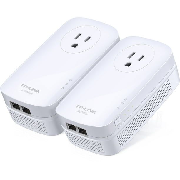 TPLINK AV2000 2Port Gigabit Passthrough Powerline Starter Kit, Open