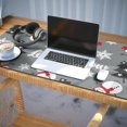 thumbnail image 3 of Long Mouse Pads for Desk,Gray Christmas Snowman Pattern Desk Mats on Top Of Desks, Desk Mouse Pad Extra Large with 3mm Non-Slip Base and Stitched Edge for Gaming,Office,Work,Home 35.4x15.7in, 3 of 5