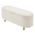 thumbnail image 2 of Yesfashion Storage Ottoman Bench, Upholstered Storage Bench With Wooden Legs, 42.1"x15.7"x18.9" End Of Bed Bench, Load Up To 250 Lb For Bedroom Entryway, 2 of 8