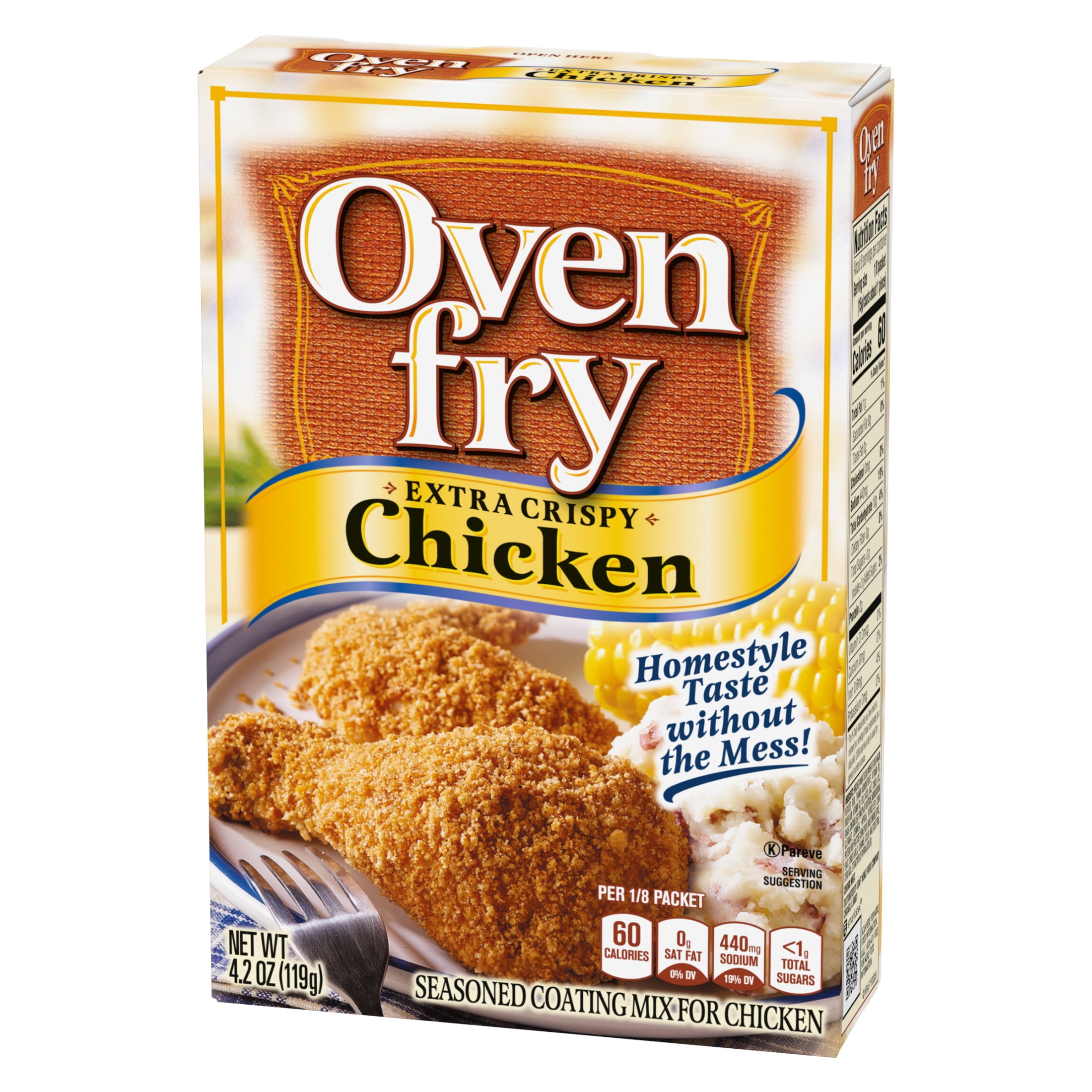 Oven Fry Extra Crispy Seasoned Coating Mix for Chicken, 4.2 oz Box