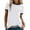 White, variant on Delayuji Womens Crew Neck Tops Contrast Binding Short Sleeve T Shirt Summer Tee Yellow M Cotton Short Sleeve Shirts for Women