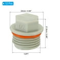 thumbnail image 2 of Unique Bargains 1/2PT PPR Pipe Fitting End Cap, 12 Pack Hex Male Water Tubing Stopper PPR Pipe Connector Plug, Grey, 2 of 6