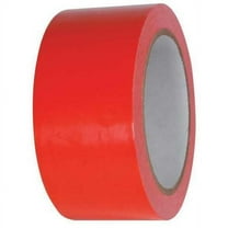 Floor Marking Tape, vinyl, No Legend, Red, 2 in W., 2.4 mil Thickness