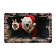 thumbnail image 2 of AURIGATE Christmas Doormat, 23.6x15.7 in Polyester Christmas Entryway Mat with Santa Design for Indoor Outdoor Home Decor, 2 of 6