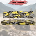 thumbnail image 4 of ZIATUBLES UTV Seat Covers 2 Pack, Waterproof Polyester Bench Seat Protectors Compatible with Kawasaki Mule 3000 4000, Yellow Black Gray Camo Print UTV Decor Accessory Part, 4 of 8