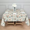 thumbnail image 3 of Pioneer Flower Floral Print Pattern Square Tablecloth, Waterproof Wipeable Spillproof Washable Table Cover for Home Kitchen Party Decor, 52"x52", 3 of 6