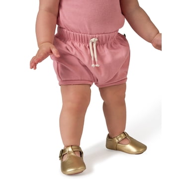 Modern Moments by Gerber Baby Girl Harem Bubble Organic Shorts with Drawstring, Sizes 0/3 Months - 24 Months