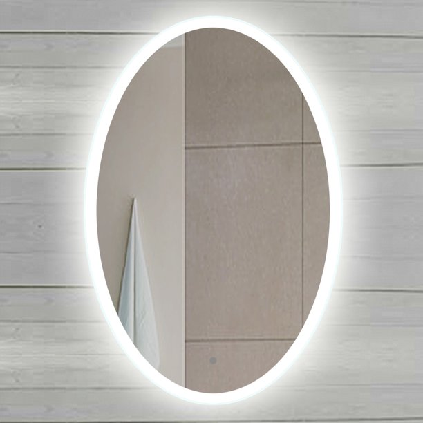 Miseno Mm2436led 24" W X 36" H Oval Frameless Wall Mounted Mirror