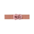 thumbnail image 1 of Cinturón Elástico Ancho de Doble Flor Grande INSPIRE CHIC para Mujeres, Cinturones de Cintura Chunky para Vestido Hasta 70cm/27.55" Púrpura Polvoriento, 1 of 6