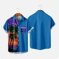 thumbnail image 2 of IROINNID Men's Short Sleeve Halloween Printed Casual Stylish Blouse, 2 of 6