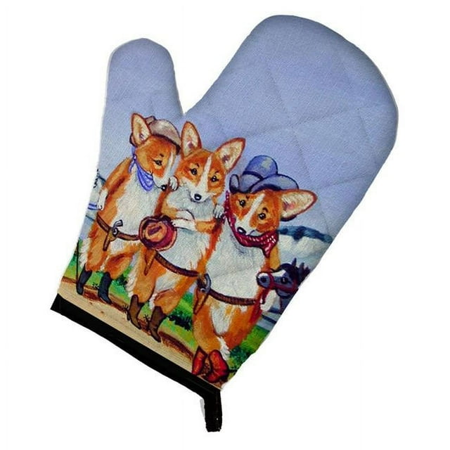 Carolines Treasures 7283OVMT Cowboy Corgi Oven Mitt