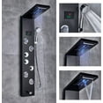 thumbnail image 4 of Zovajonia LED Shower Panel Tower System,  Shower Tower with 5 Function , Waterfall Showerhead,  Shower Jets, LCD Screen Stainless Steel Rain Shower System Oil Rubbed Bronze, 4 of 9