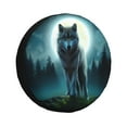 thumbnail image 1 of Fotbe Wolf Funda de Llanta de Repuesto con Estampado, Engrosada, Ajuste Universal para Jeep, Remolque, RV, SUV, Camión-15 inch, 1 of 6