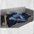 thumbnail image 6 of 40th Birthday Soft Flannel Fleece Throw Blanket, Abstract Modern Design with Geometrical Number 40 Emblem, Cozy Plush for Indoor and Outdoor Use, 50" x 70", Dark Blue and Pale Blue, by Ambesonne, 6 of 6