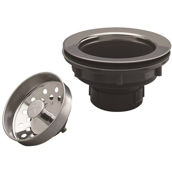 Keeney 250SS Sink Strainer with Fixed Post Basket, Plastic