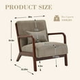 thumbnail image 2 of Villeston Mid Century Modern Accent Chair, Coffee, 2 of 8