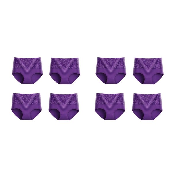Minnieouse Ropa interior Lencería de cintura alta Calzoncillos sin rastro Sin costuras Cómodo Control sexy Mujer Calzoncillos de talla grande Type5 NO5