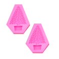 thumbnail image 1 of Oleegame 2PC Cookie Mold Washable Silicone Cake Cake Candy Chocolate Decorating Tray DIY Craft Project Pink, 1 of 9