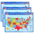 thumbnail image 1 of FONDOTIN 3Pcs World Map Poster with UV Paper for Office Decor and Classroom Learning, 1 of 7