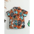 thumbnail image 3 of Coduop Toddler Baby Boy Button Down Shirt Short Sleeve T-Shirt Tops Western Tee 0-3 Years, 3 of 9