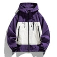 thumbnail image 2 of Sentmoon Winter Coat Men Color Block Long Sleeve Ski Jacket Men Waterproof Plus Size Zipper Windbreaker Men Hoodies Fall Fashion for Commuting and Bike Riding XXL, 2 of 9