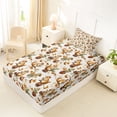 thumbnail image 4 of Erosebridal Kawaii Animals Squirrel Twin Sheet Sets,Autumn Fall Leaves Bedding For Kids 3 Pieces, 4 of 6