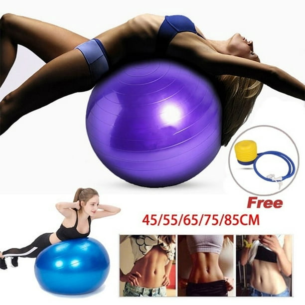 45/55/65/75CM Balle de Yoga Anti-Éclatement Épaissie Stabilité Équilibre Balle Pilates Barre Physique Sport Balle de Fitness pour Minceur Exercice Formation