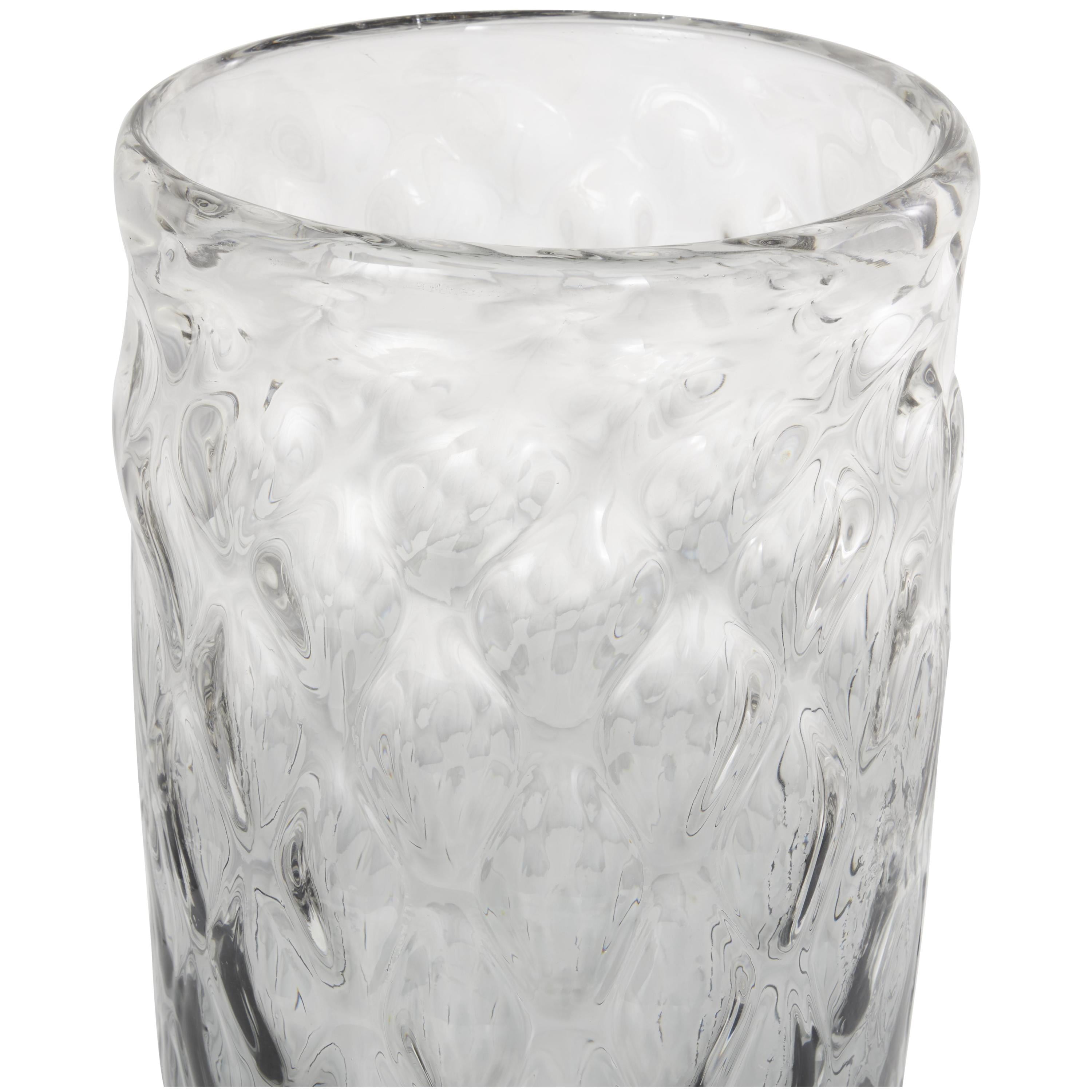 DecMode 21" Handmade Ombre Black Glass Vase