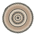 thumbnail image 2 of VHC Brands Sawyer Mill Charcoal Creme Table Mat- Pot Holder- Woven Jute Trivet, 15" Round, 2 of 9