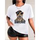 thumbnail image 1 of Chic Lion Print Women's T-Shirt - Casual Round Neck, Short Sleeve Top, Breathable Polyester, Machine Washable - Perfect for Spring/Summer/Fall, 1 of 7