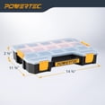 thumbnail image 2 of Caja organizadora de herramientas POWERTEC apilable con 17 compartimentos, paquete de 2, 2 of 7