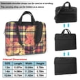 thumbnail image 6 of YFYANG 13 inch Universal Laptop Bag Oxford Cloth Laptop Sleeve, Multi-functional Baroque Style Plaid Floral Pattern Notebook Computer Messenger Bag Handbag, 6 of 8
