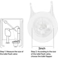 thumbnail image 3 of 2Pcs GA715014-GEG1 Toilet Flapper 3 Inch Clear Rubber Stainless Steel Chain Hook, 3 of 5