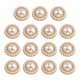 thumbnail image 1 of Uxcell 15pcs Botones de Metal 20mm Redondos de Perla para Manualidades de Vestidos, Dorado, 1 of 7