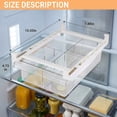 thumbnail image 3 of Extra-Deep Fridge Drawer Organizer, Clear Undershelf Refrigerator Organizers and Storage,  Sturdy Fridge Drawer for Refrigerators Under 0.6", 3 of 6